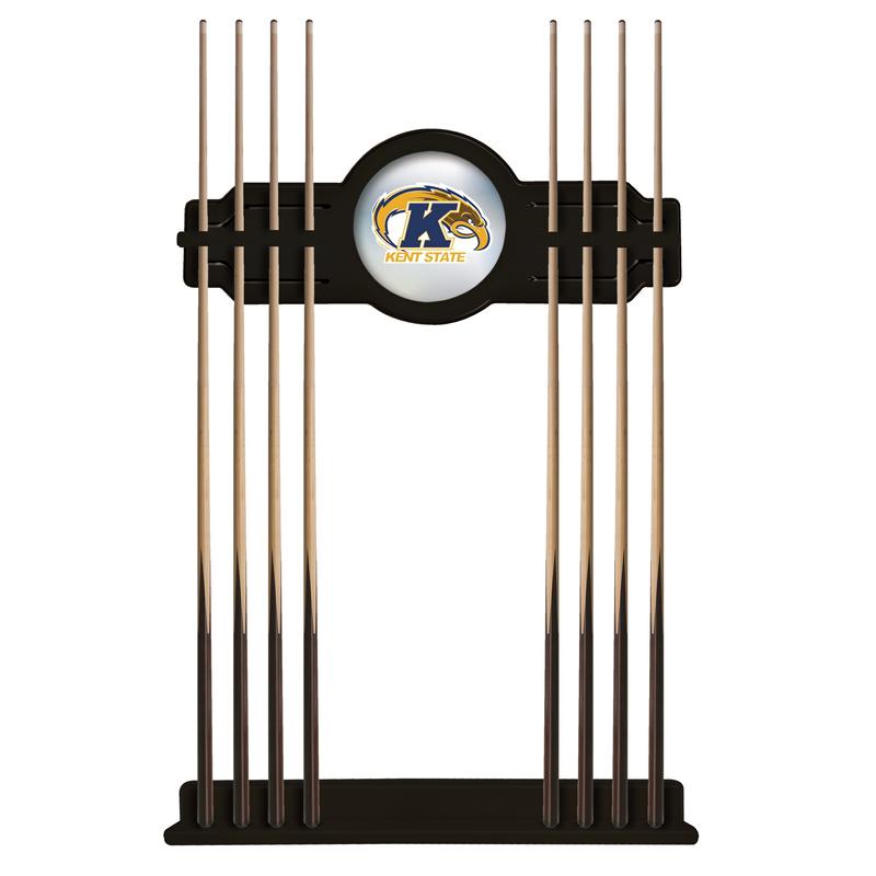 Kent State Cue Rack in Black Finish. Picture 1
