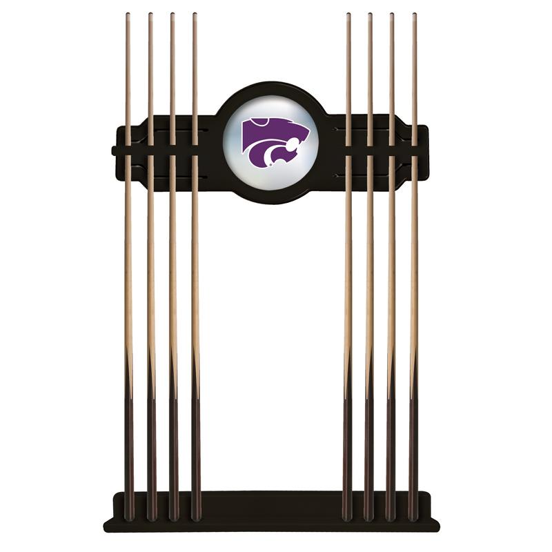 Kansas State Cue Rack in Black Finish. Picture 1