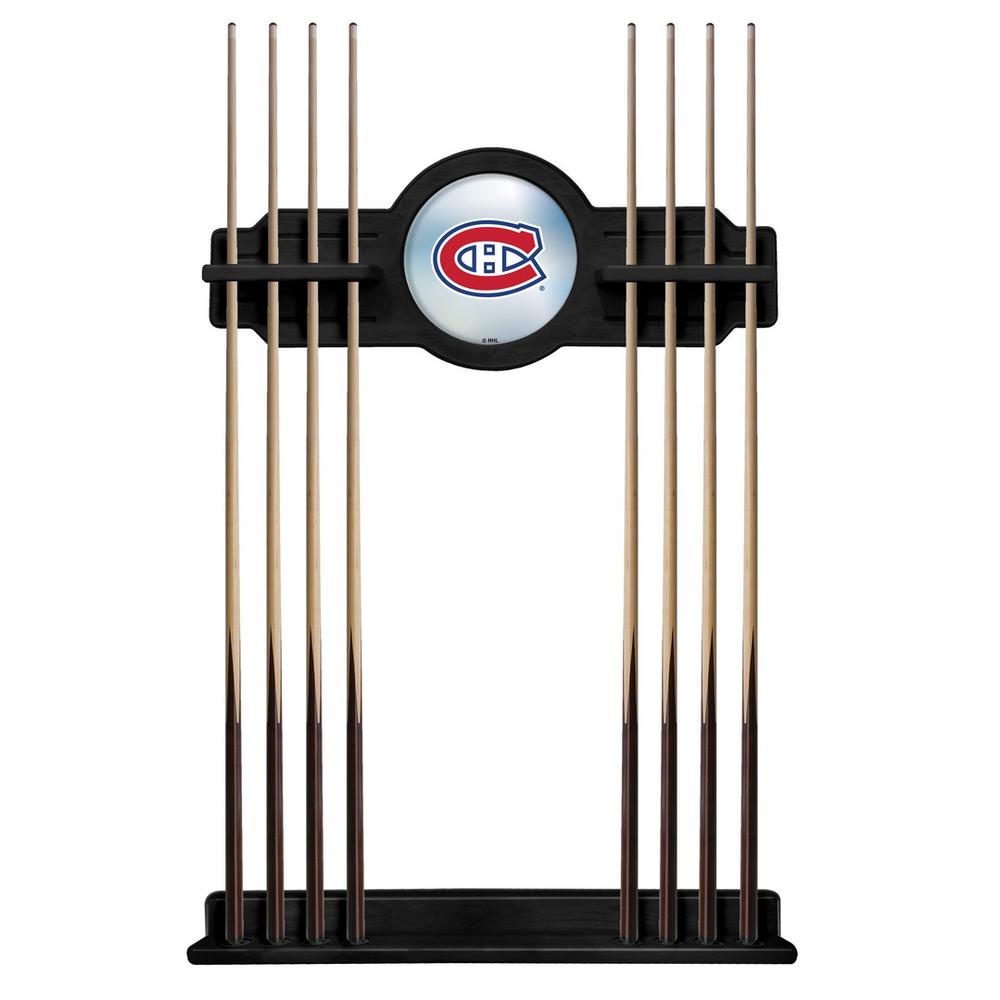 Montreal Canadiens Cue Rack in Black Finish. Picture 1