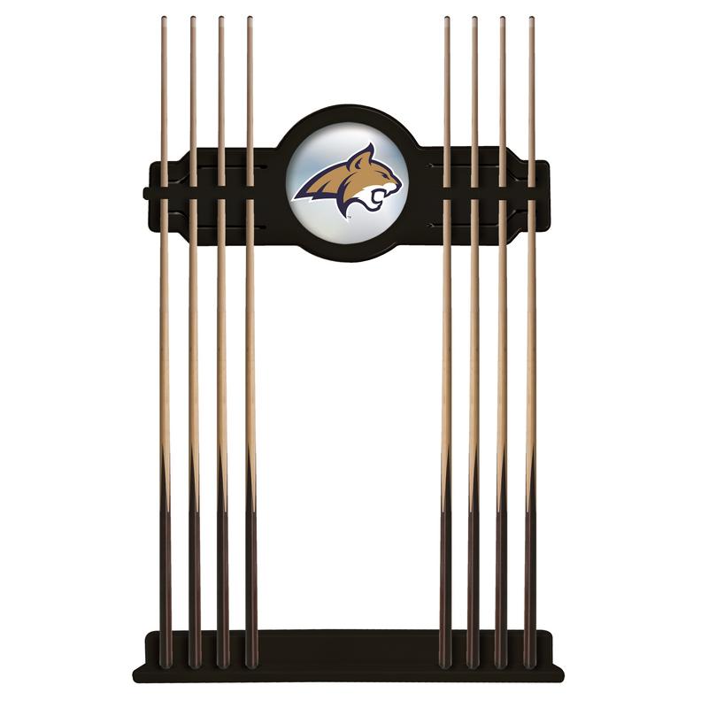 Montana State Cue Rack in Black Finish. Picture 1