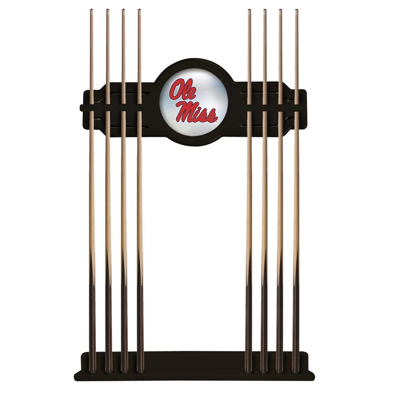 Ole' Miss Cue Rack in Black Finish. Picture 1