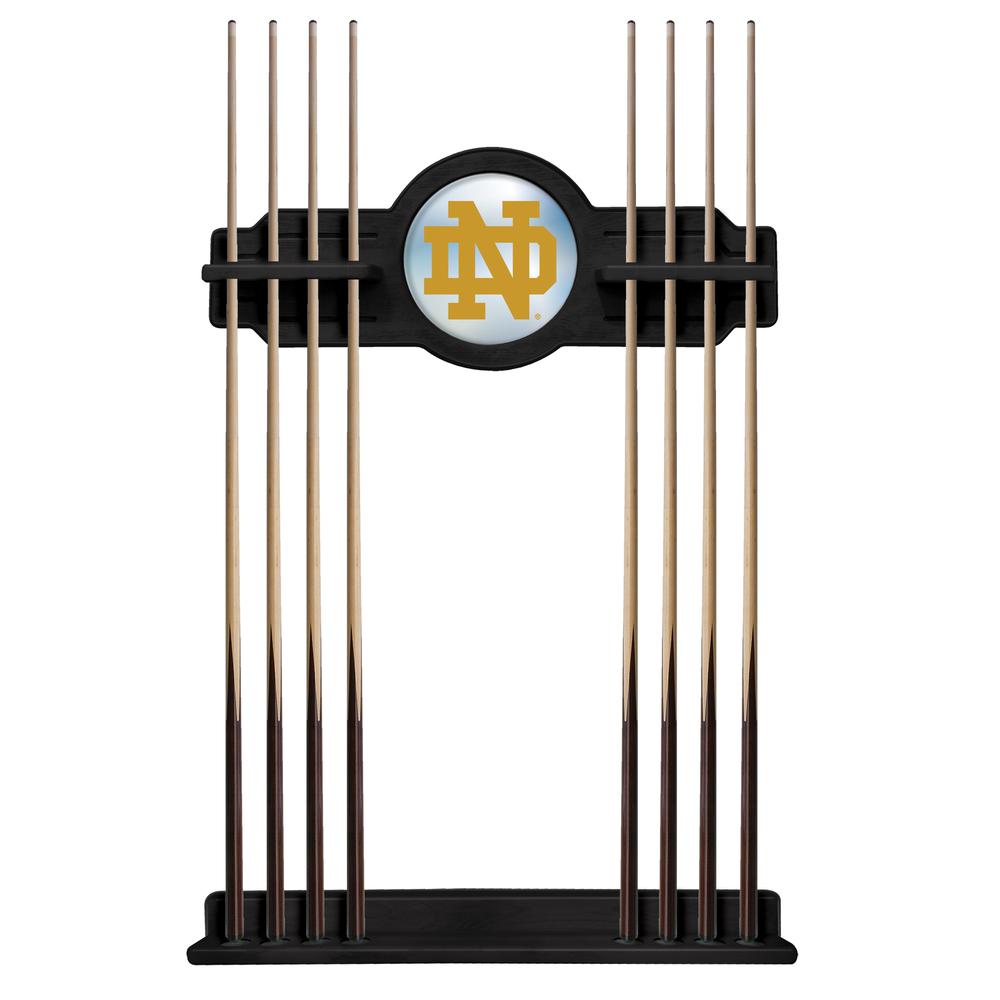 Notre Dame (ND) Cue Rack in Black Finish. Picture 1