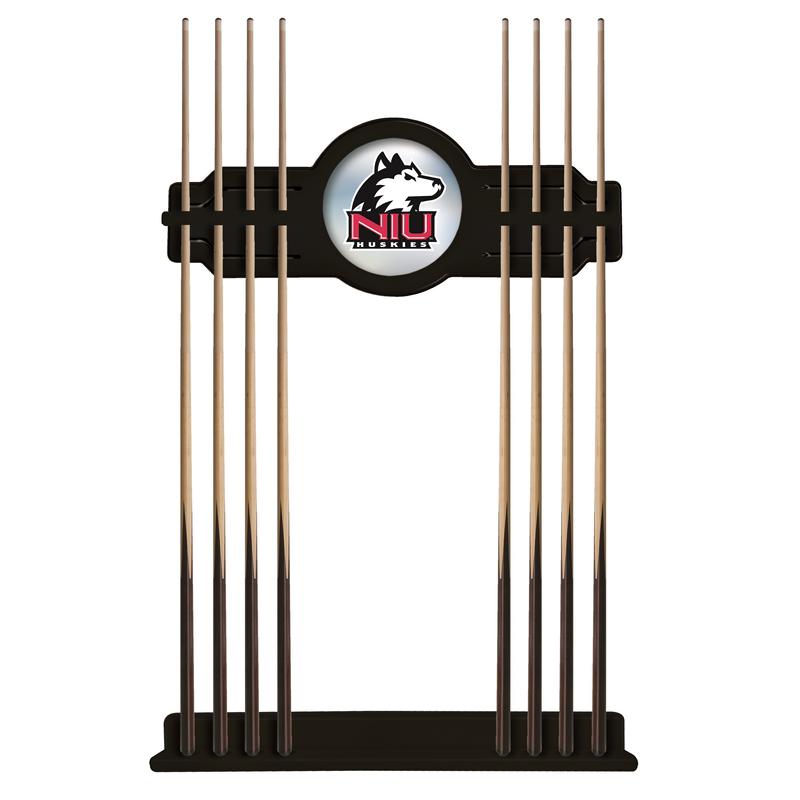 Northern Illinois Cue Rack in Black Finish. Picture 1