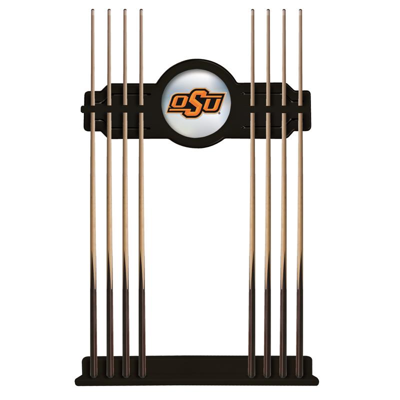 Oklahoma State Cue Rack in Black Finish. Picture 1