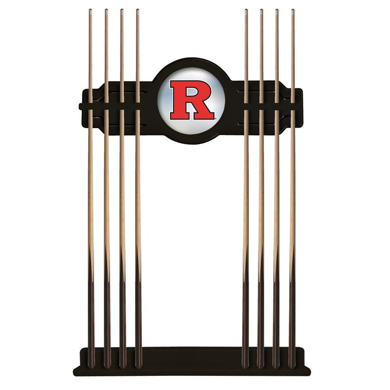 Rutgers Cue Rack in Black Finish. Picture 1
