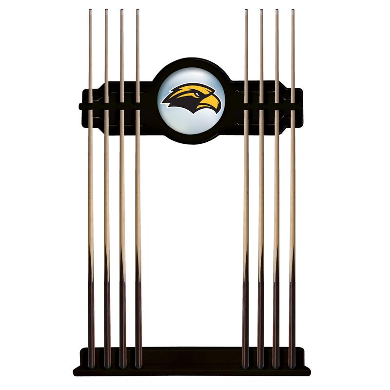 Southern Miss Cue Rack in Black Finish. Picture 1