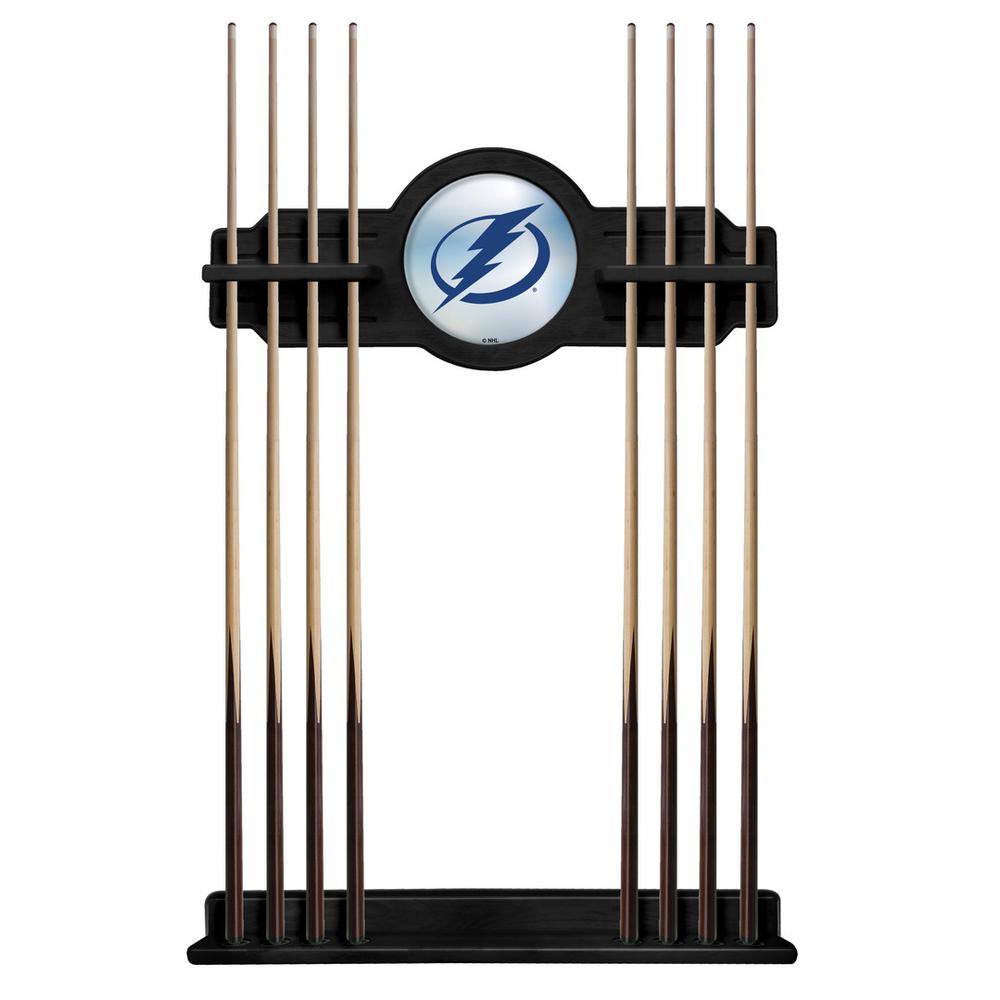 Tampa Bay Lightning Cue Rack in Black Finish. Picture 1