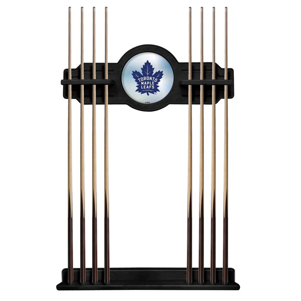 Toronto Maple Leafs Cue Rack in Black Finish. Picture 1