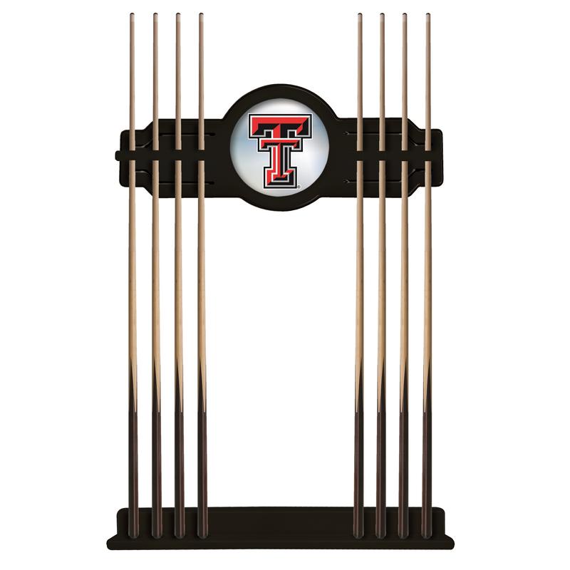 Texas Tech Cue Rack in Black Finish. Picture 1