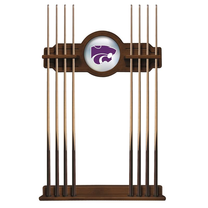 Kansas State Cue Rack in Chardonnay Finish. Picture 1