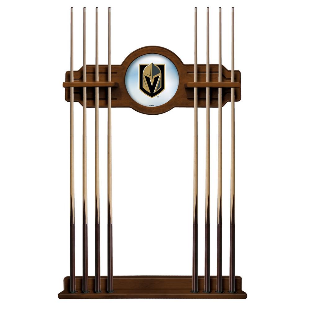 Vegas Golden Knights Cue Rack in Chardonnay Finish. Picture 1