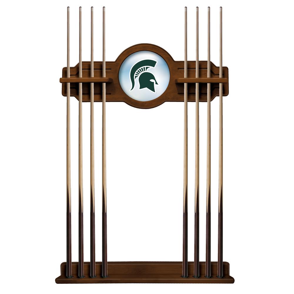 Michigan State Cue Rack in Chardonnay Finish. Picture 1
