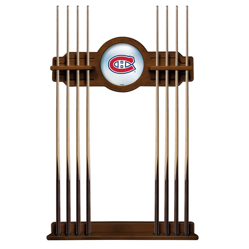 Montreal Canadiens Cue Rack in Chardonnay Finish. Picture 1