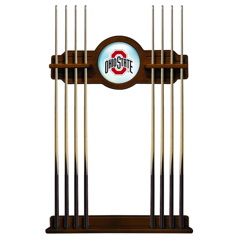 Ohio State Cue Rack in Chardonnay Finish. Picture 1