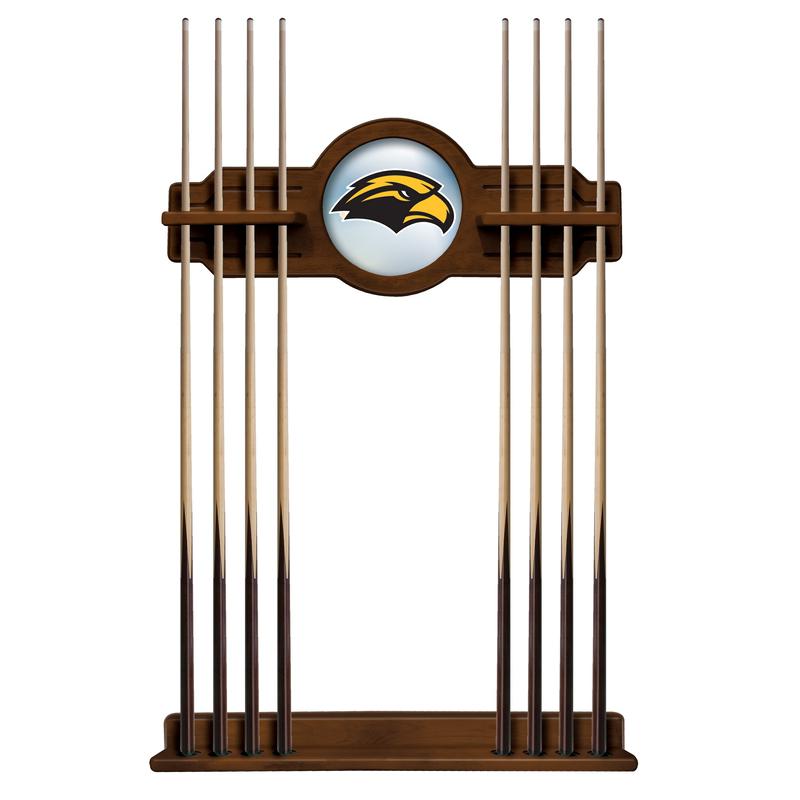 Southern Miss Cue Rack in Chardonnay Finish. Picture 1