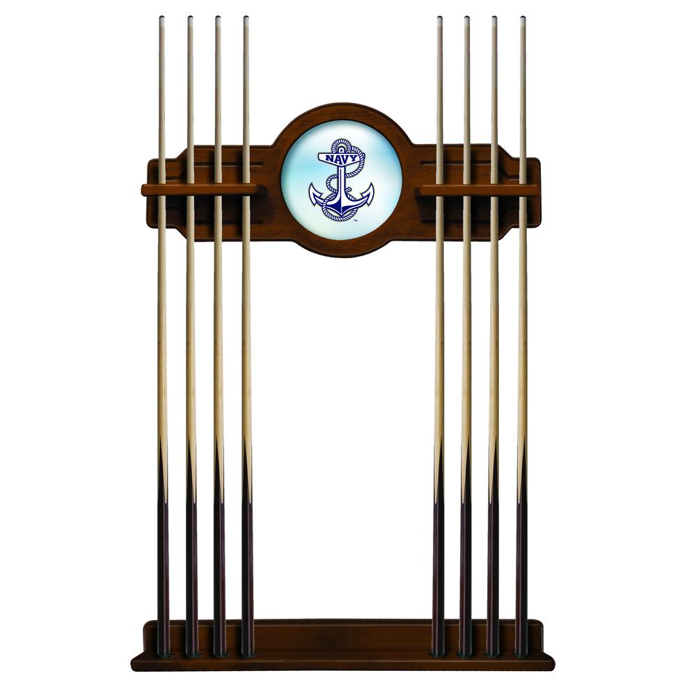 US Naval Academy (NAVY) Cue Rack in Chardonnay Finish. Picture 1