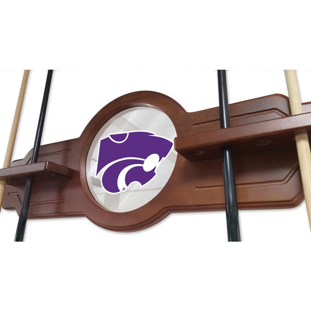 Kansas State Cue Rack in Black Finish. Picture 3