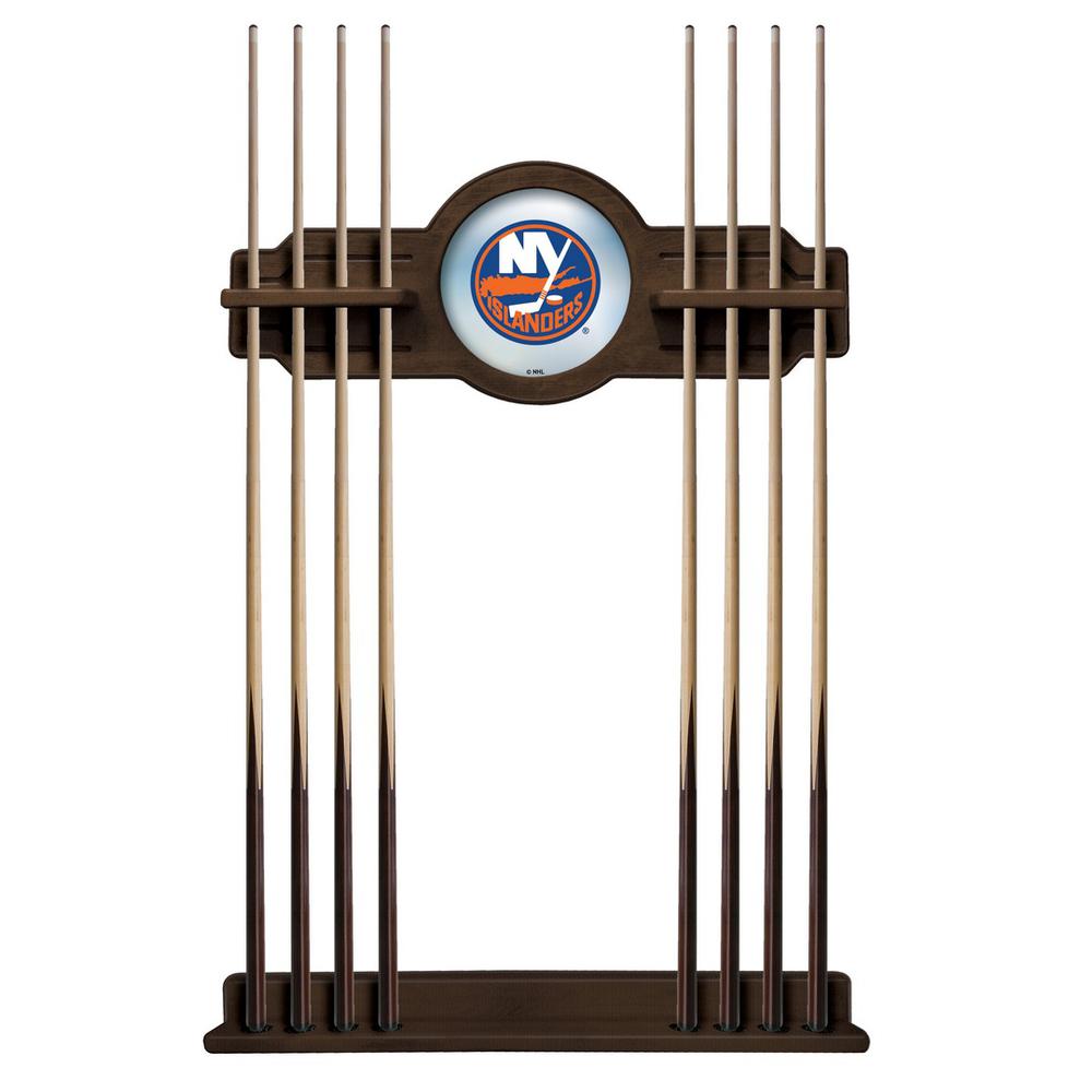 New York Islanders Cue Rack in Chardonnay Finish. Picture 1