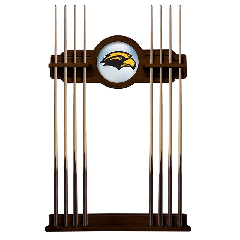 Southern Miss Cue Rack in Navajo Finish. Picture 1