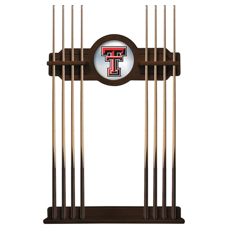 Texas Tech Cue Rack in Navajo Finish. Picture 1