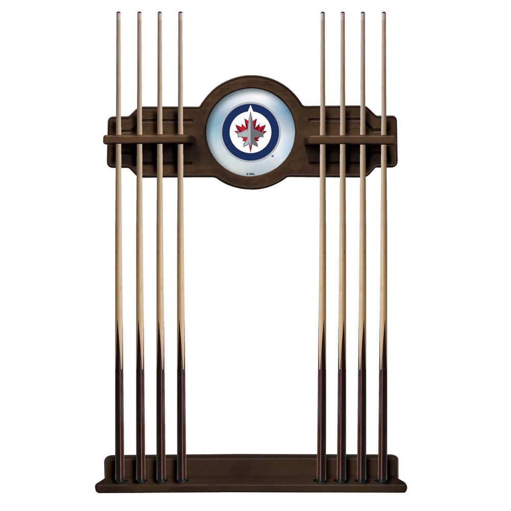 Winnipeg Jets Cue Rack in Chardonnay Finish. Picture 1