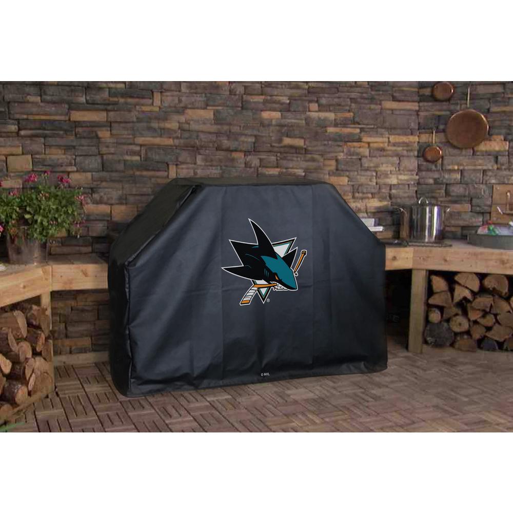 60" San Jose Sharks Grill Cover by Covers by HBS. Picture 3
