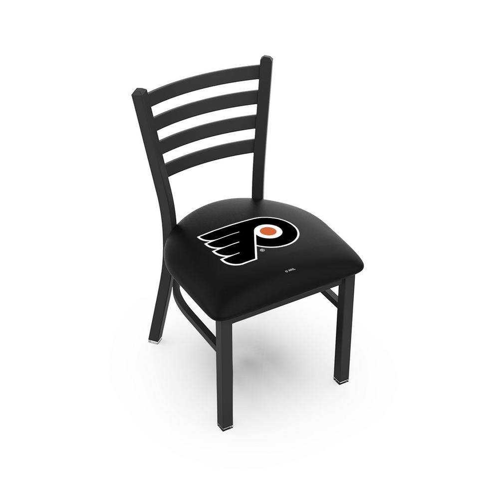 L00418 Black Wrinkle Philadelphia Flyers Stationary Chair with Ladder Style Back by Holland Bar Stool Co.. Picture 1
