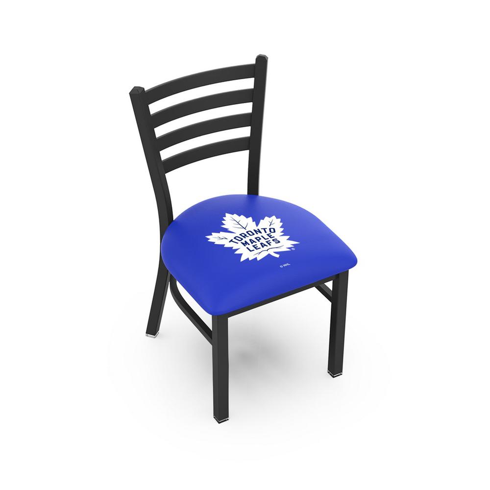 L00418 Black Wrinkle Toronto Maple Leafs Stationary Chair with Ladder Style Back by Holland Bar Stool Co.. Picture 1