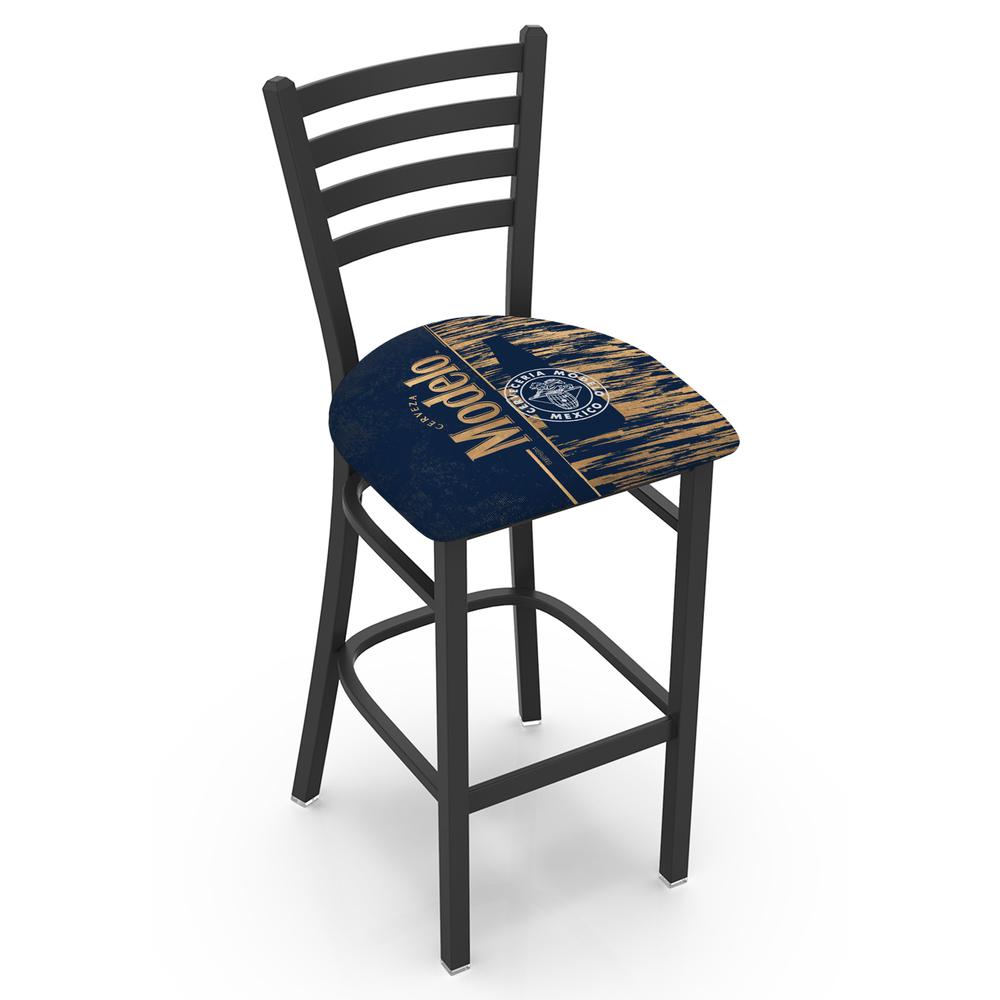 L004 Modelo (ArtBtl) 25" Stationary Counter Stool with Black Wrinkle Finish. The main picture.