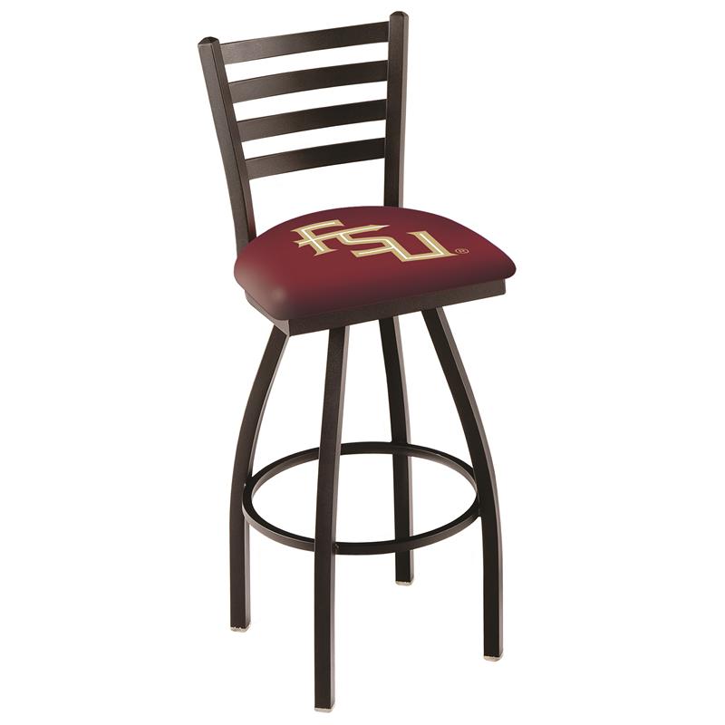 L014 - 36" Black Wrinkle Florida State (Script) Swivel Bar Stool with Ladder Style Back by Holland Bar Stool Co.. Picture 1