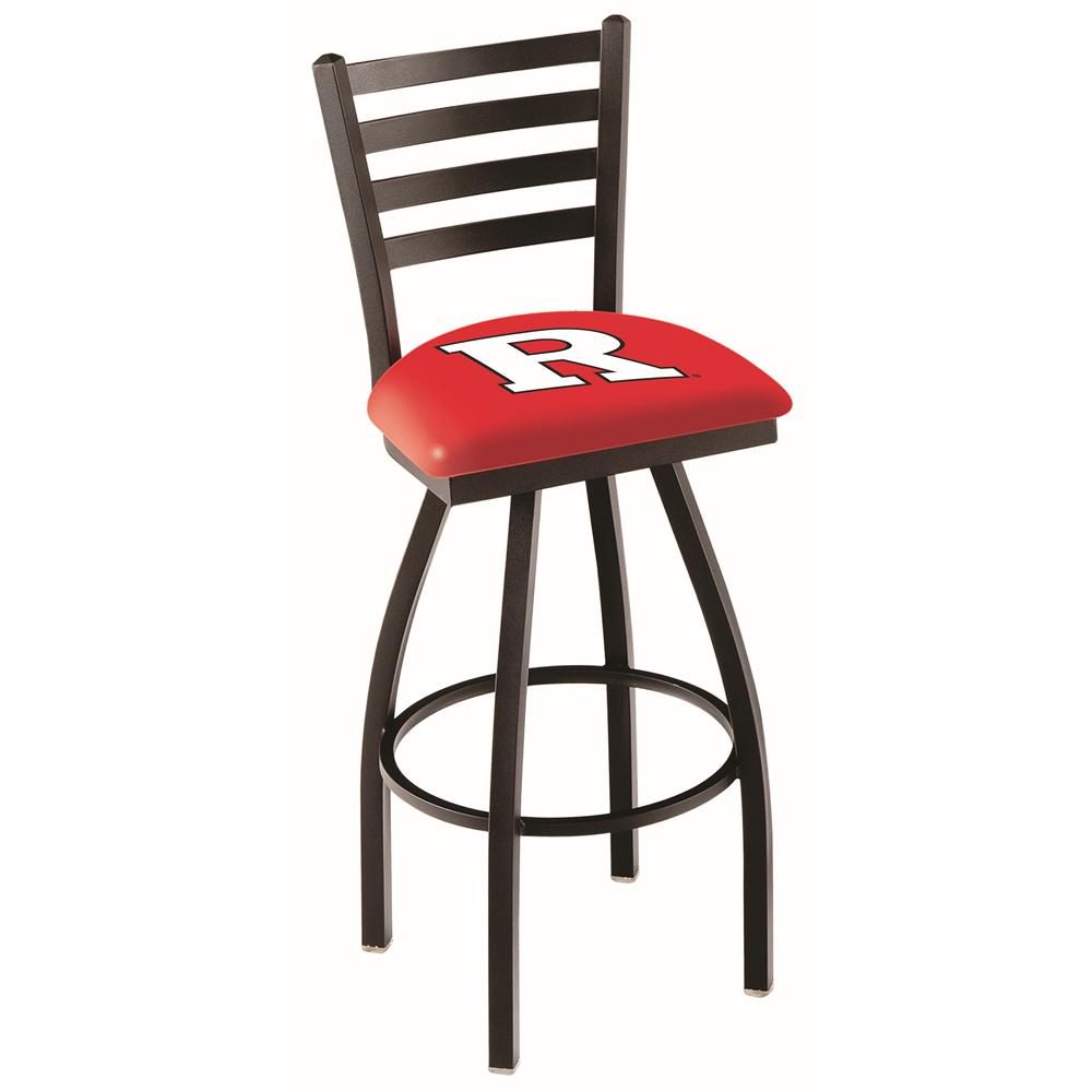L014 - 36" Black Wrinkle Rutgers Swivel Bar Stool with Ladder Style Back by Holland Bar Stool Co.. Picture 1
