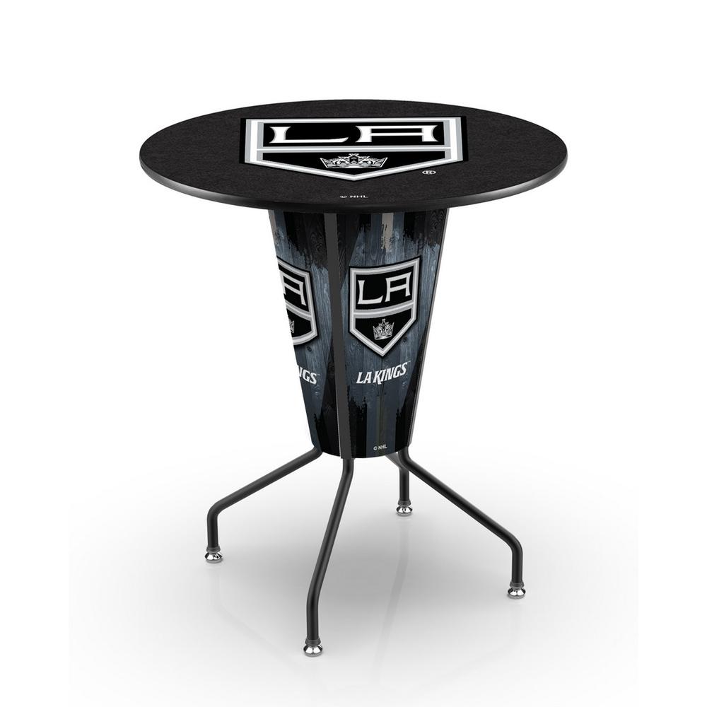 Lighted L218 - 42" Black Los Angeles Kings Pub Table. Picture 1