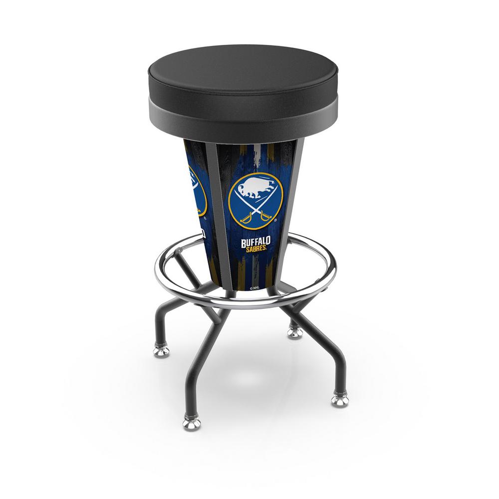 Lighted Buffalo Sabres Swivel Bar Stool. Picture 1