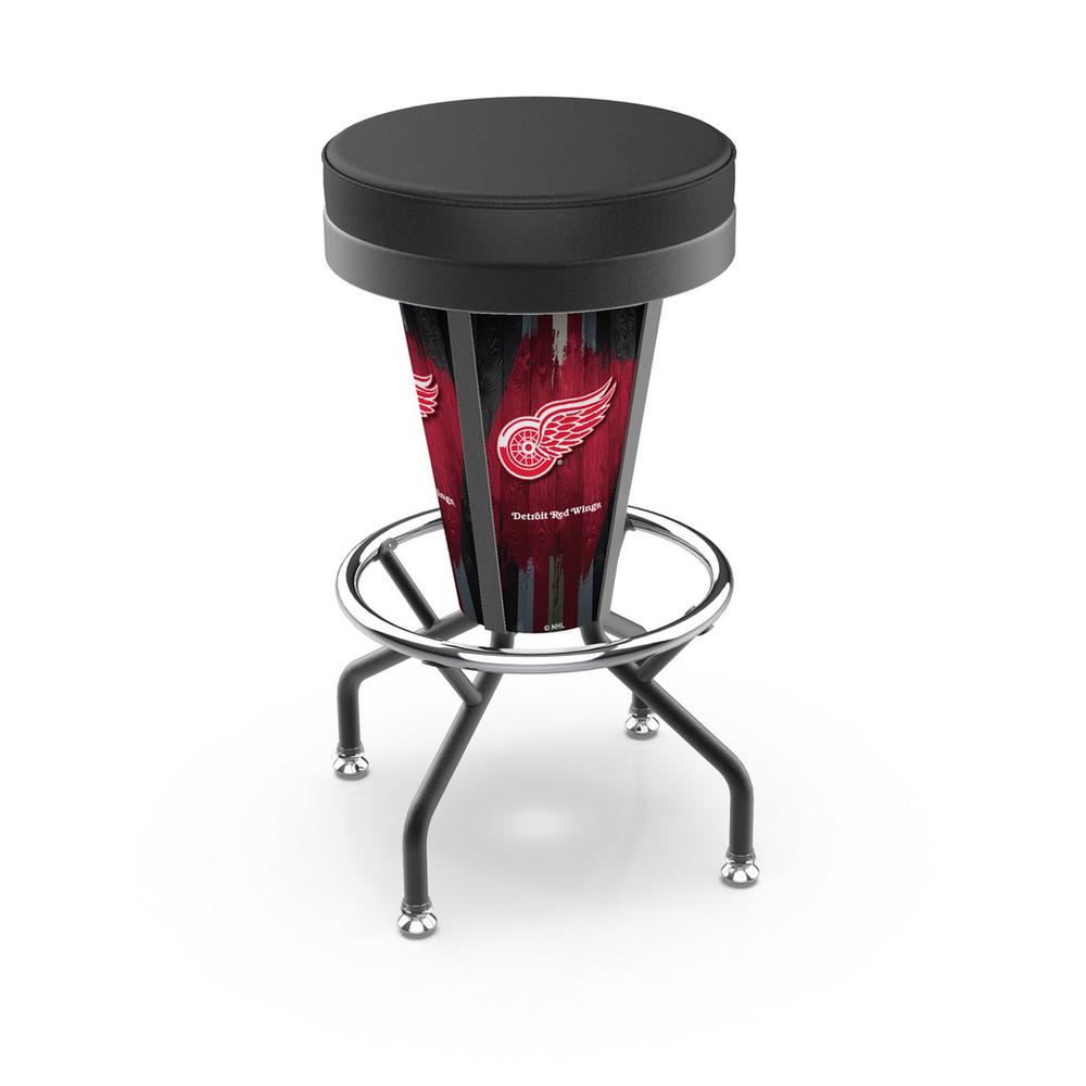 Lighted Detroit Red Wings Swivel Bar Stool. The main picture.
