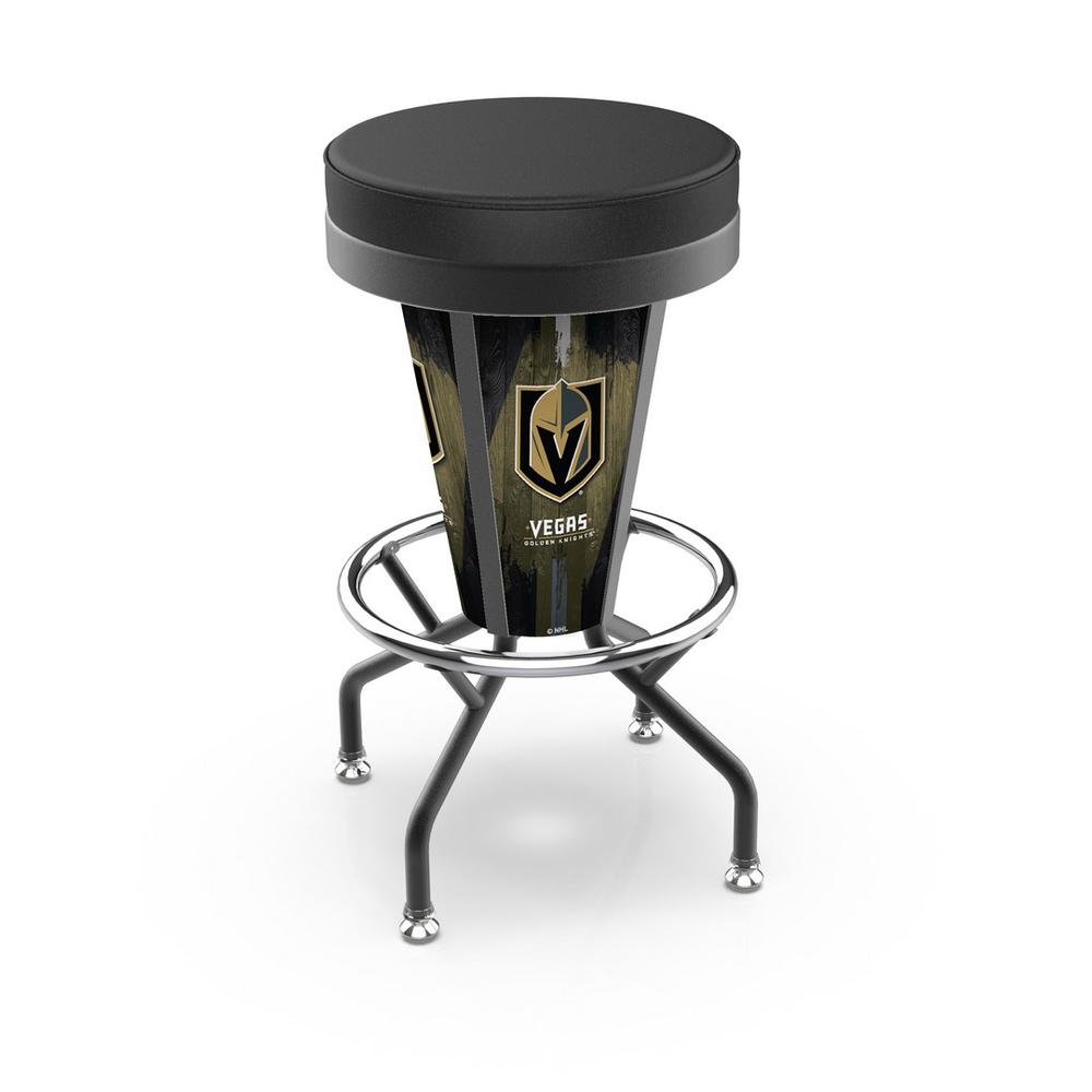 Lighted Vegas Golden Knights Swivel Bar Stool. Picture 1