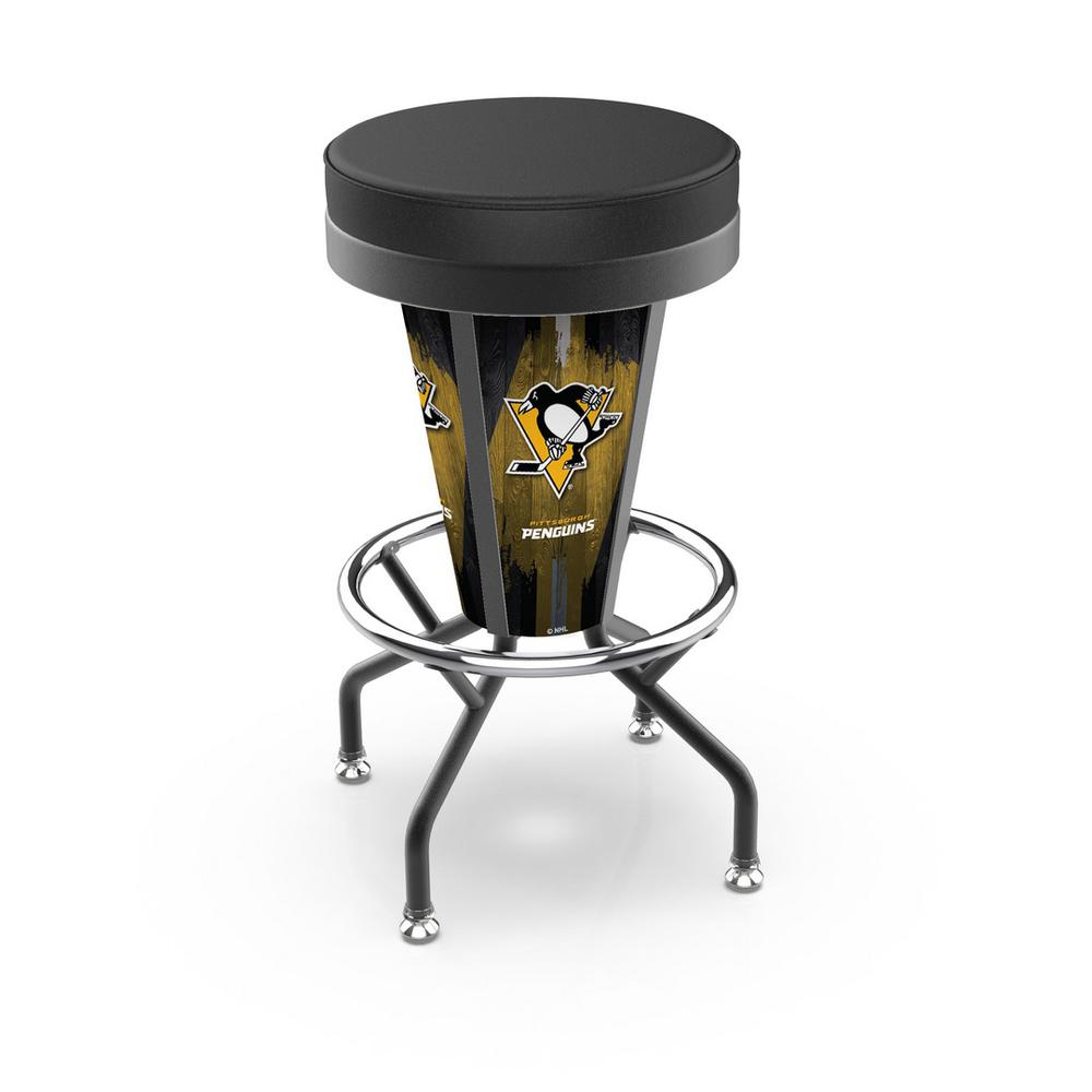Lighted Pittsburgh Penguins Swivel Bar Stool. The main picture.