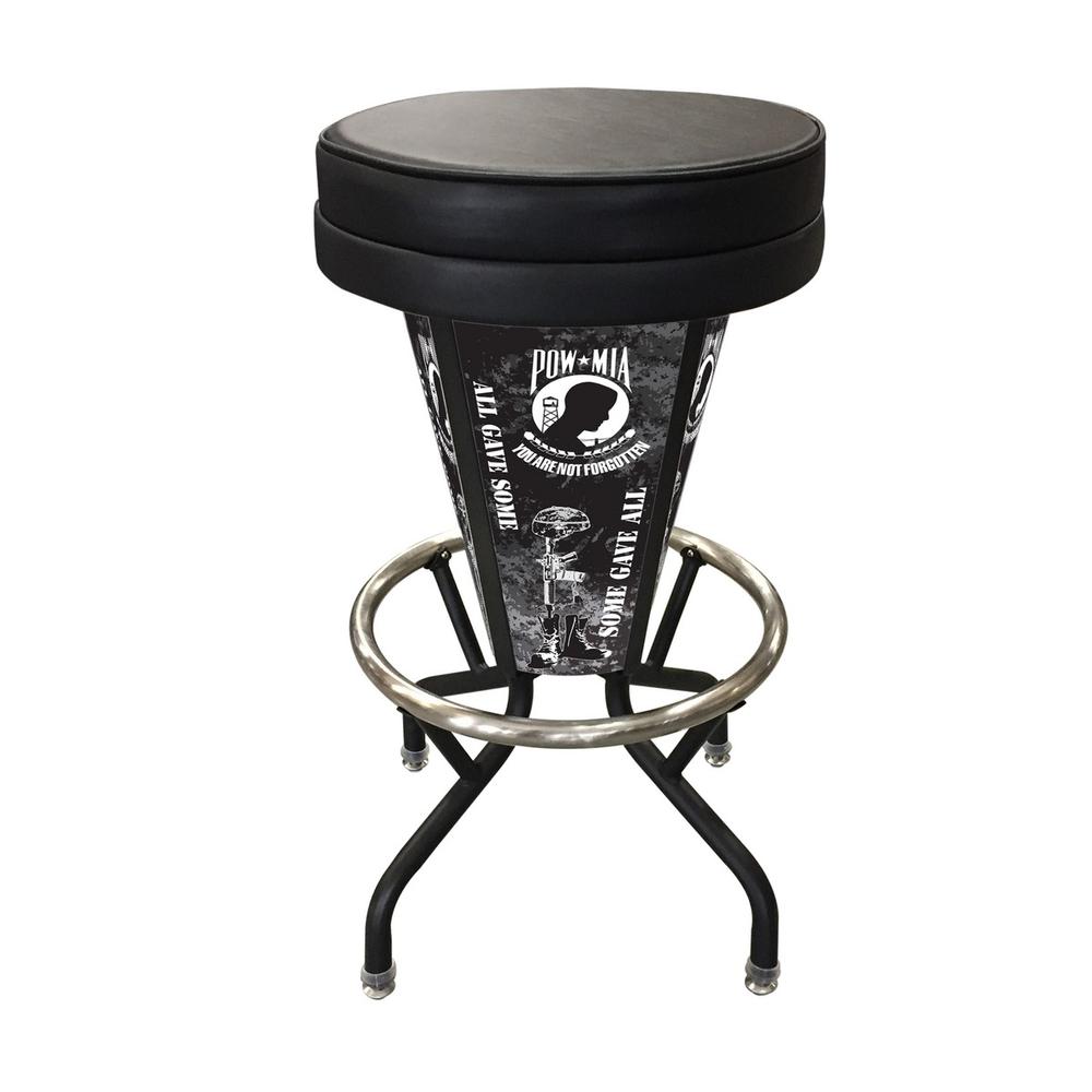 Lighted POW/MIA Swivel Bar Stool. Picture 1