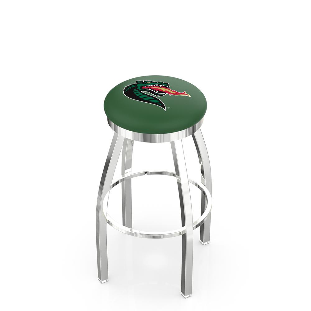 30" L8C2C - Chrome UAB Swivel Bar Stool with Accent Ring by Holland Bar Stool Company. The main picture.