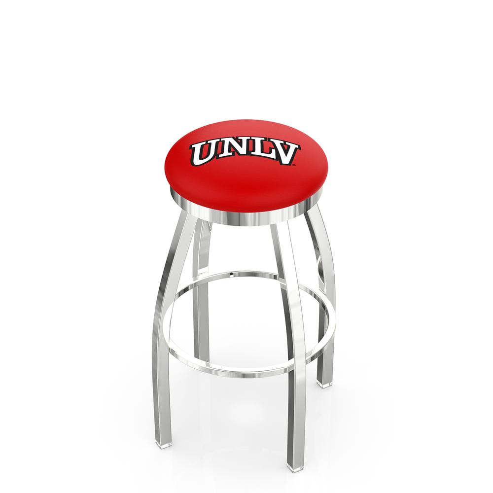 30" L8C2C - Chrome UNLV Swivel Bar Stool with Accent Ring by Holland Bar Stool Company. Picture 1