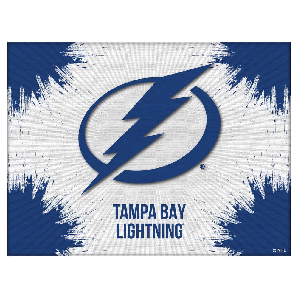 Tampa Bay Lightning 15" x 20" Officially Licensed Logo Canvas. Picture 1