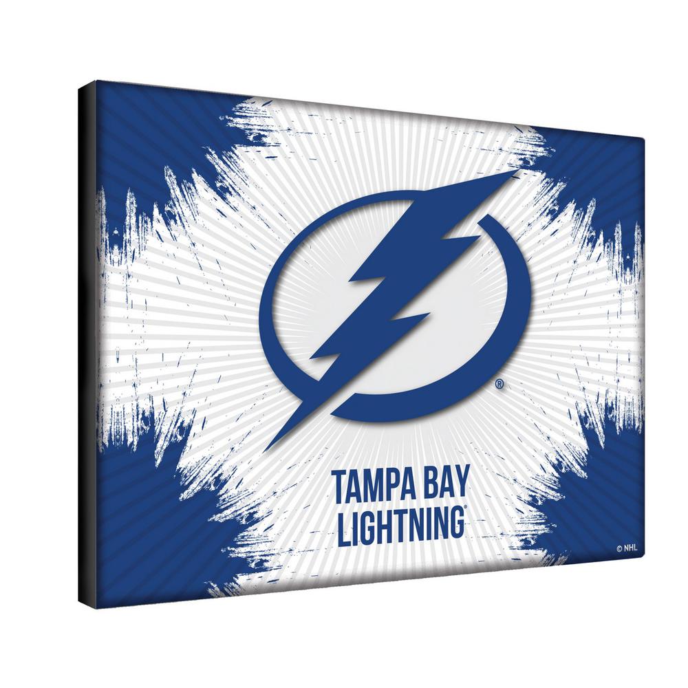 Tampa Bay Lightning 15" x 20" Officially Licensed Logo Canvas. Picture 2