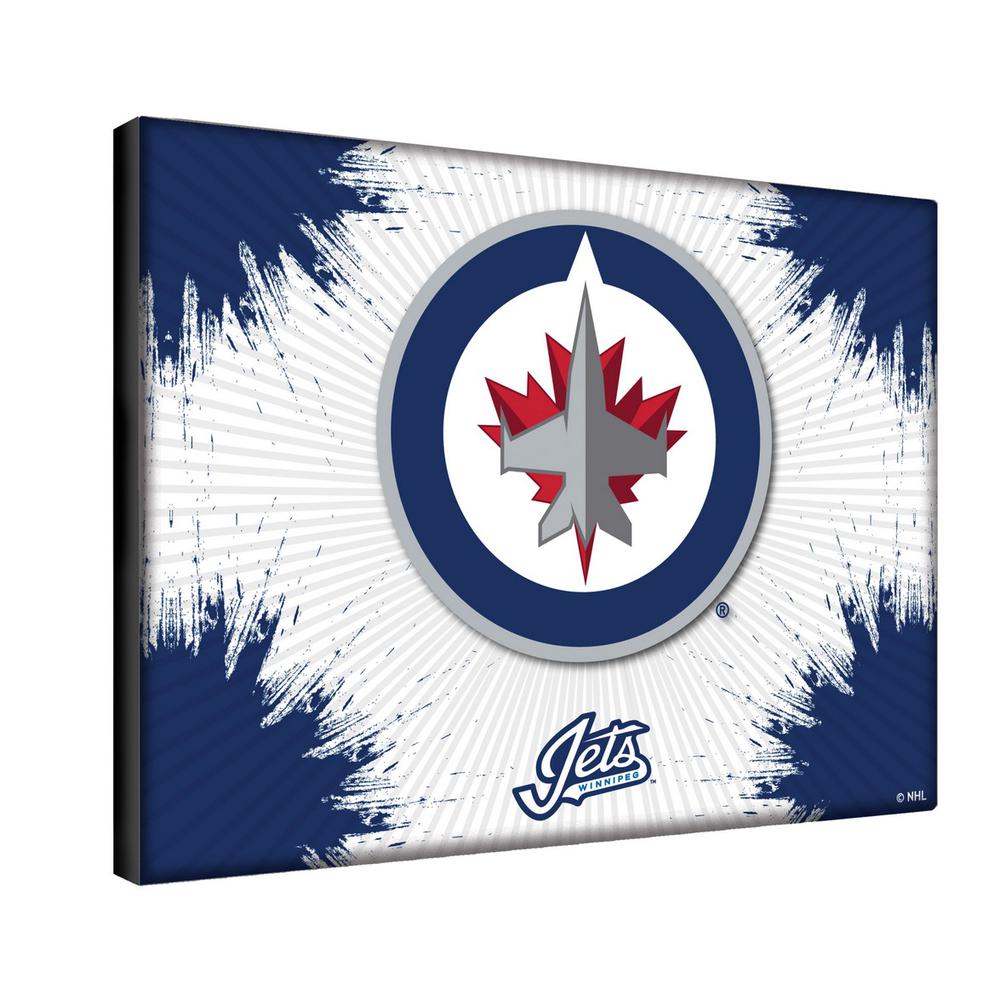 Winnipeg Jets 15" x 20" Officially Licensed Logo Canvas. Picture 2