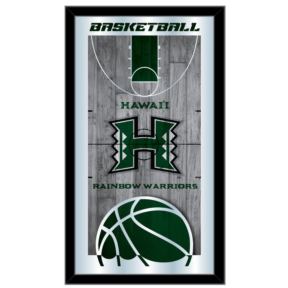University of Hawaii 15" x 26" Basketball Mirror. Picture 1