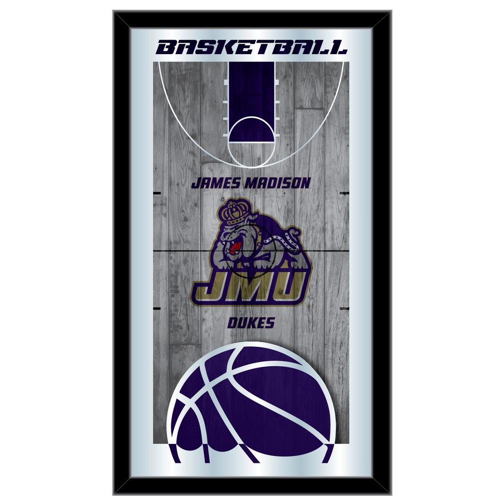James Madison 15" x 26" Basketball Mirror. Picture 1