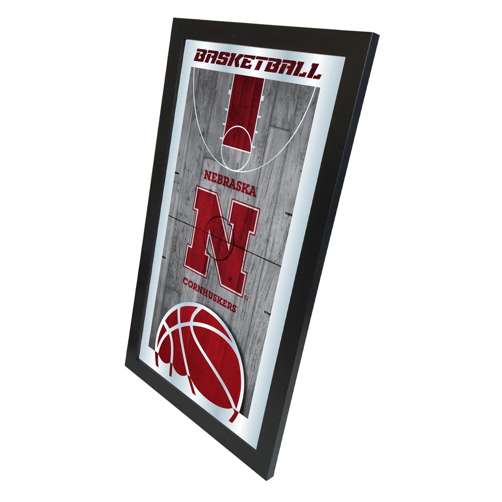 Nebraska 15" x 26" Basketball Mirror. Picture 2