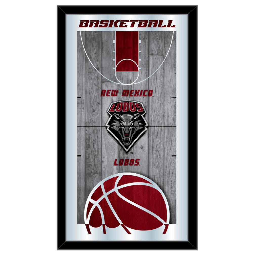New Mexico 15" x 26" Basketball Mirror. Picture 1