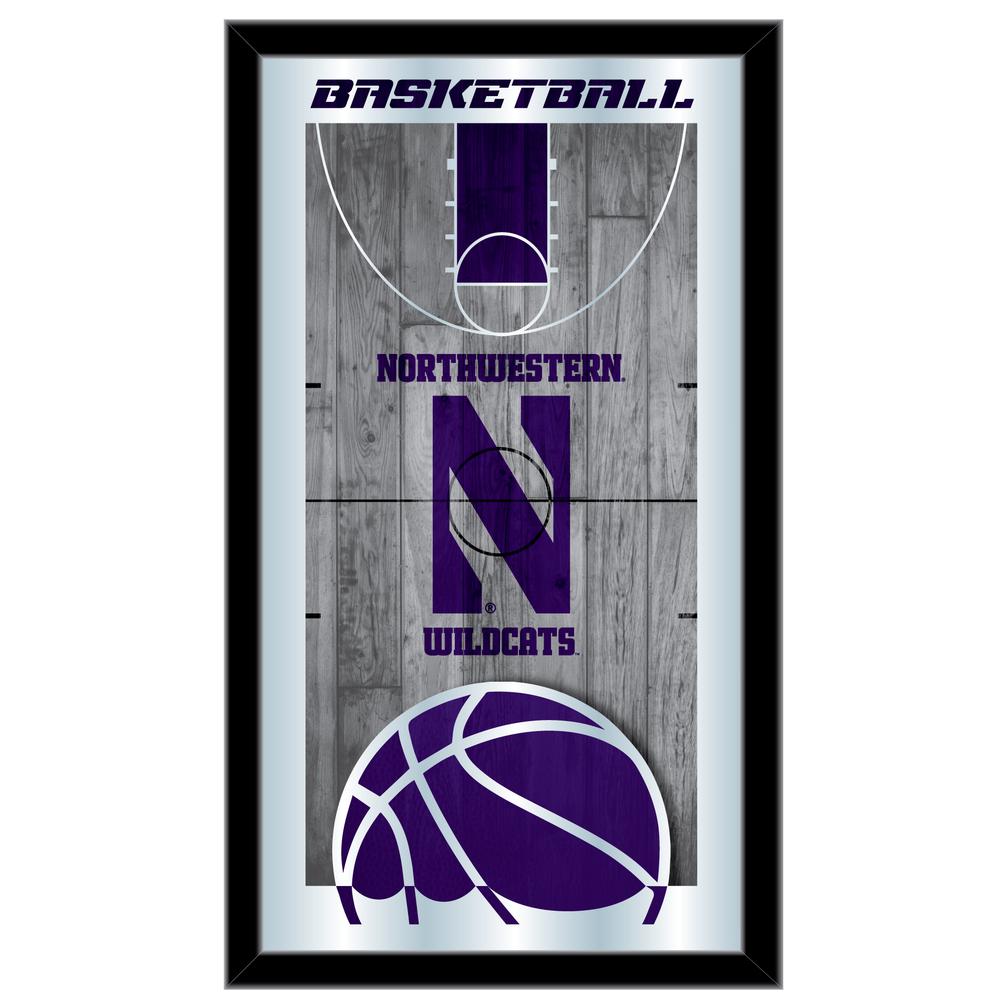 Northwestern 15" x 26" Basketball Mirror. Picture 1