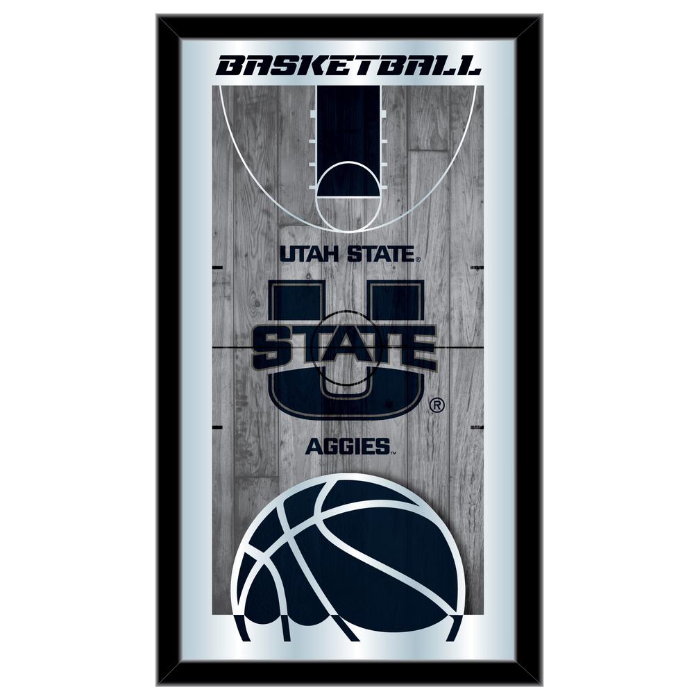 Utah State 15" x 26" Basketball Mirror. Picture 1