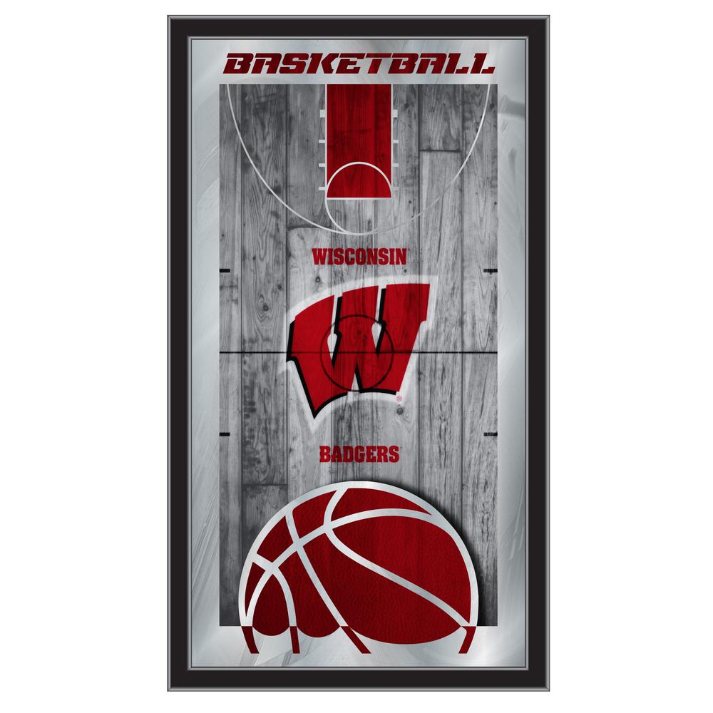 Wisconsin 15" x 26" Basketball Mirror. Picture 1