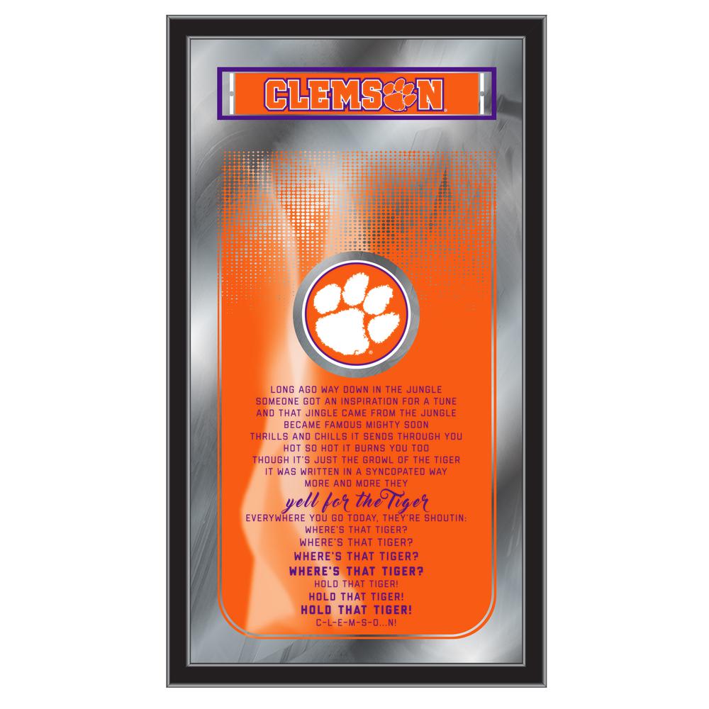 Clemson 26" x 15" Fight Song Mirror. Picture 1